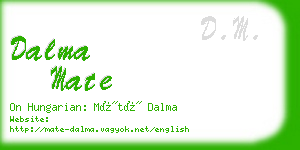 dalma mate business card